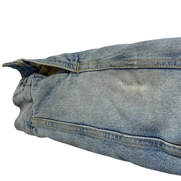 LEVIS Jean Jacket Blue Sherpa Lined Denim Snap Trucker 90s Stonewash Mens S - Picture 6 of 10